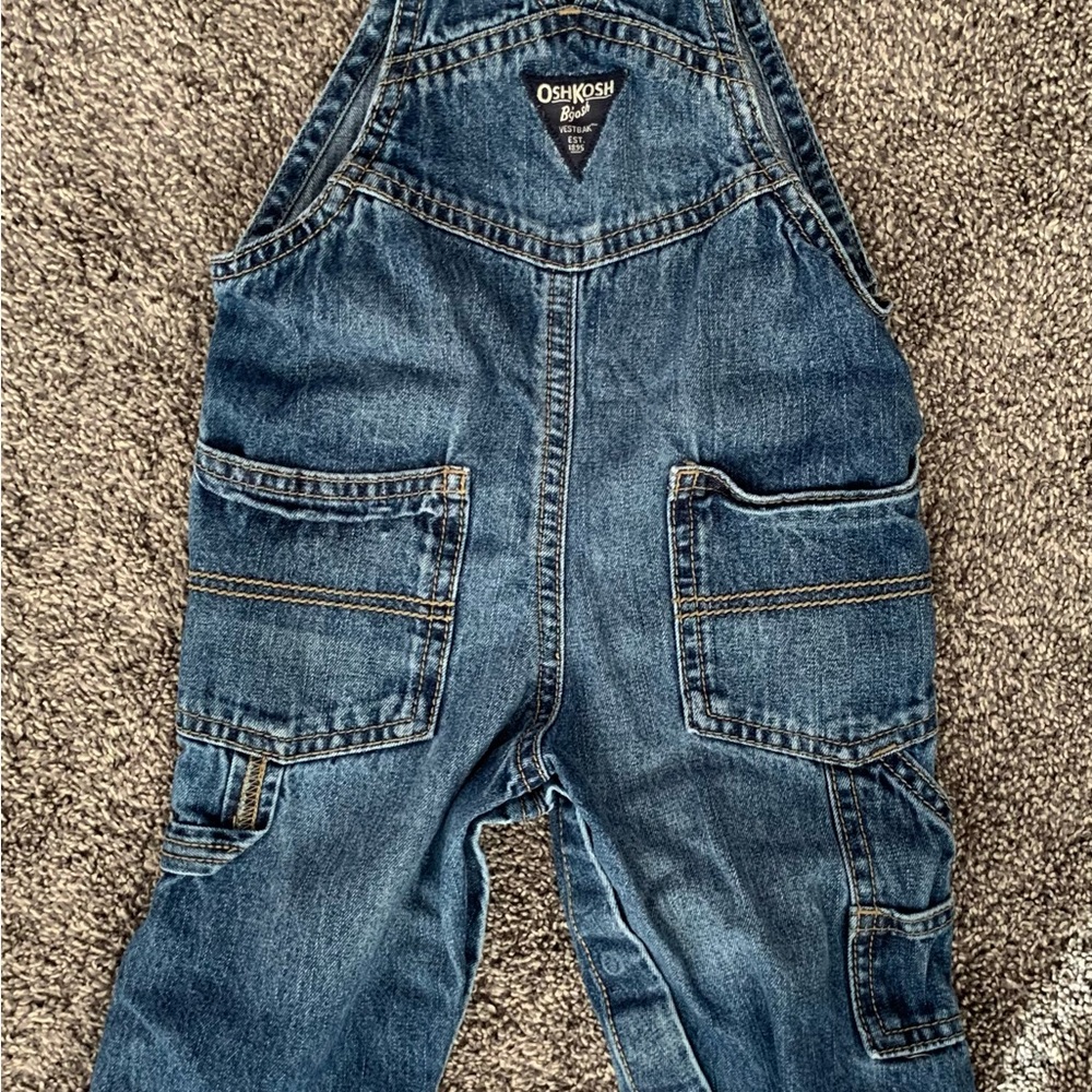 Baby Osh-Kosh denim overalls, size 12 months. - Picture 4 of 5